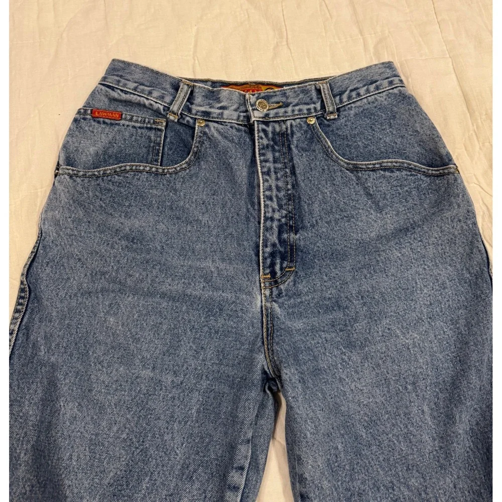 Lawman Western Jeans Womens 11 High Waisted Cotton Vintage 90s Raw Hem Denim